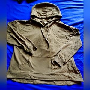 Olive Green Distressed Hoodie